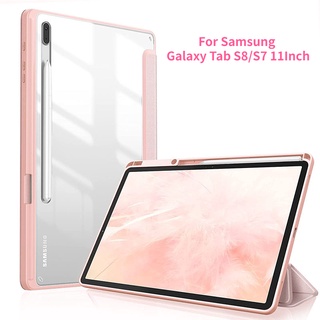 เคสแม่เหล็กอัจฉริยะ สําหรับ Samsung Galaxy Tab S7 11 นิ้ว SM-T870 SM-T876B SM-X706B Galaxy Tab Tap S8 S7 11 นิ้ว