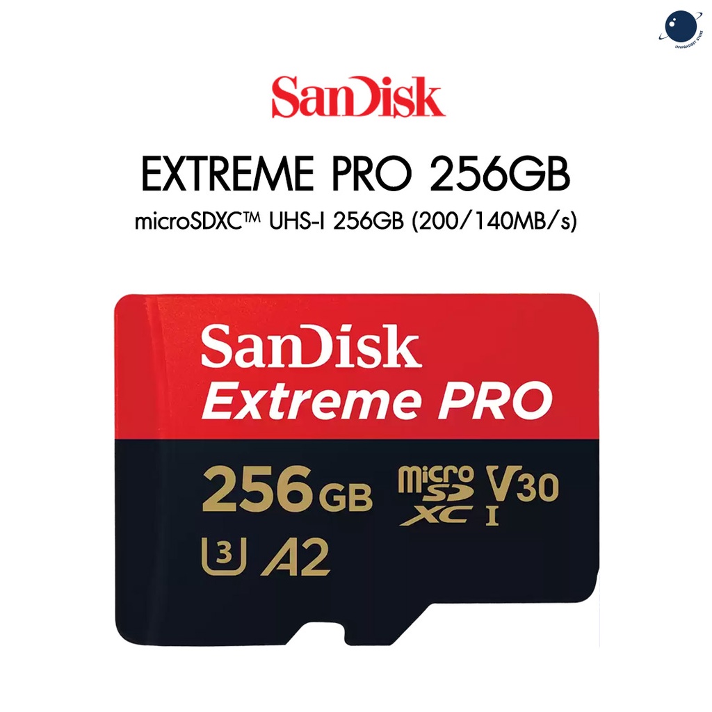 SanDisk Extreme PRO microSDXC™ UHS-I 256GB (200/140MB/s) ประกันศูนย์ไทย