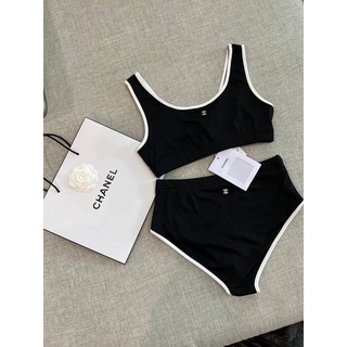 Chanel Bikini 👙🛟💦🤍เซทบิกินี่ ผ้าริบร่องผ้าเกรดA