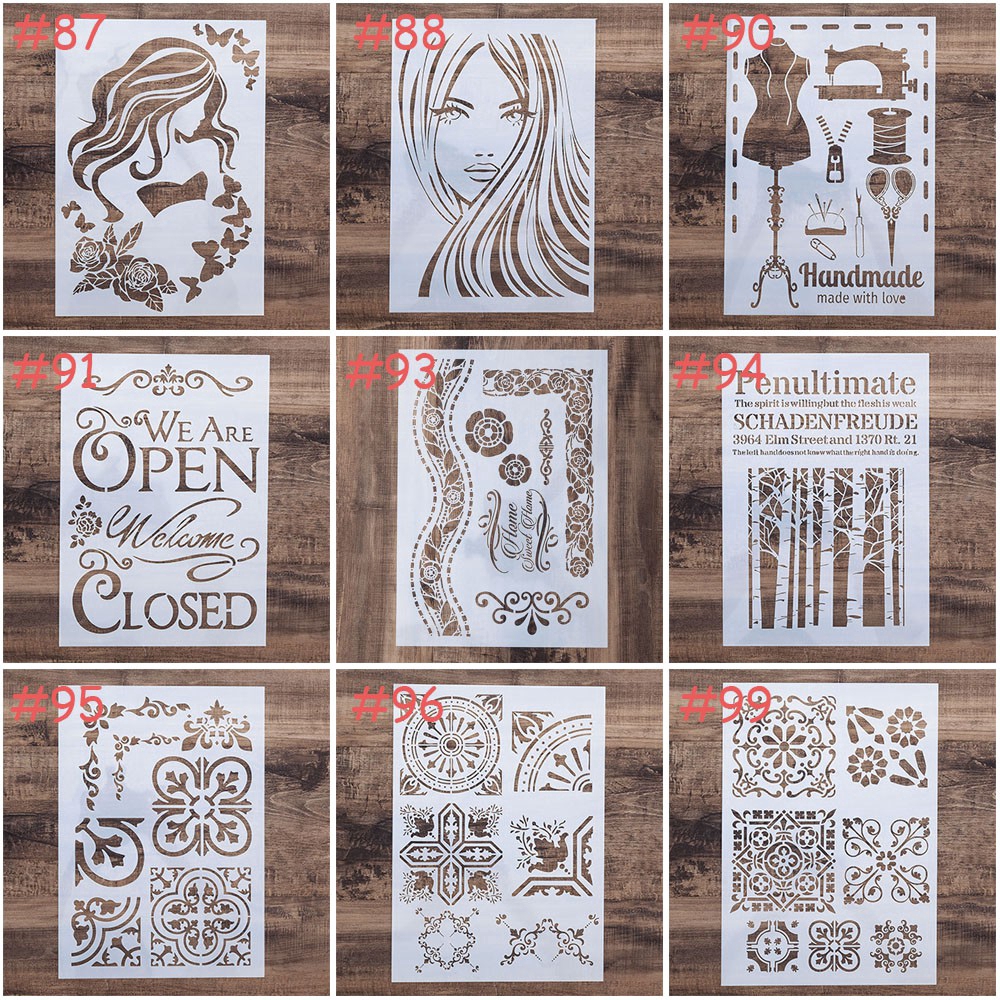 ลายฉลุขนาด a 4 ตกแต่งสมุด diy