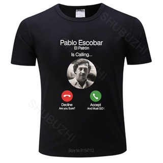 ผ้าฝ้ายแท้เสื้อยืดผ้าฝ้าย พิมพ์ลาย El PatronTelephone สําหรับผู้ชายS-5XL