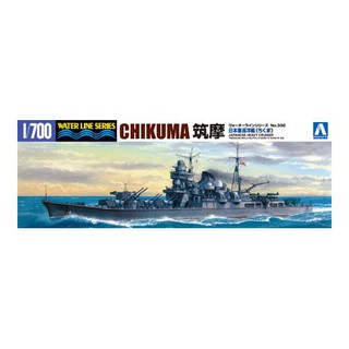 โมเดลเรือลาดตระเวณหนัก AOSHIMA  IJN. HEAVY CRUISER CHIKUMA 1/700