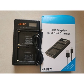 Dual USB Charger เเท่นชาร์จ ชาร์จคู่ ไฟ LED Battery 2X ชาร์จคู่ NP-F970 สำหรับ Sony F950 F960 F330 F550 F570 F750 F770