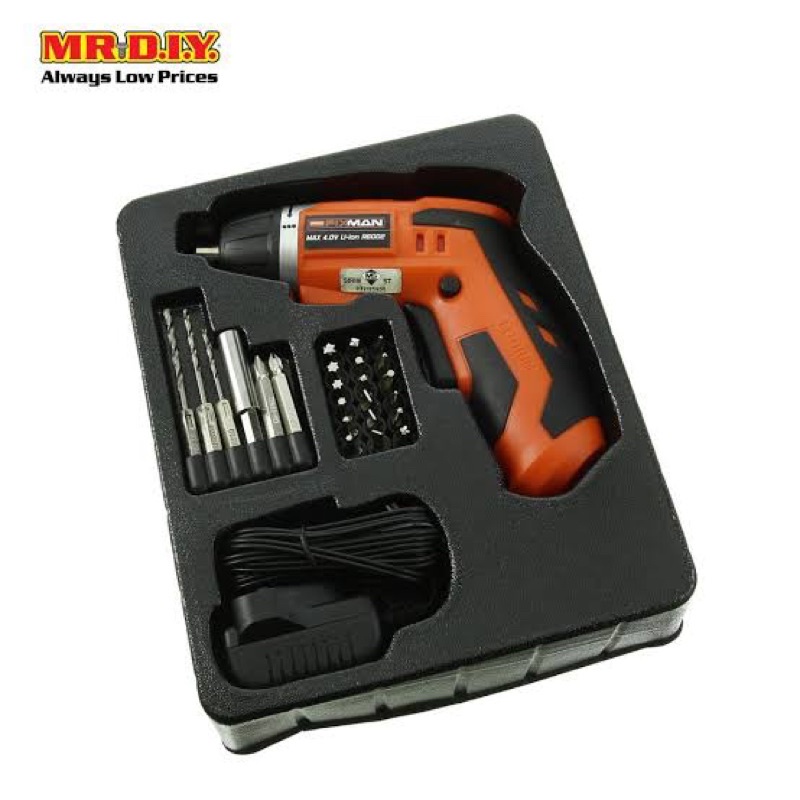 สว่านไร้สาย สว่านไฟฟ้า สว่านไขควง PRO FIXMAN Cordless Screwdriver Drill Set R7001 เครื่องมือช่าง