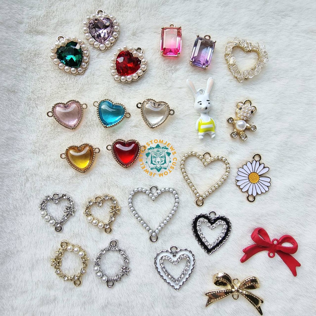 จี้เพชรพลอย DIY จี้ตกแต่ง พลอยประจำวันเกิด (1ชิ้น)
