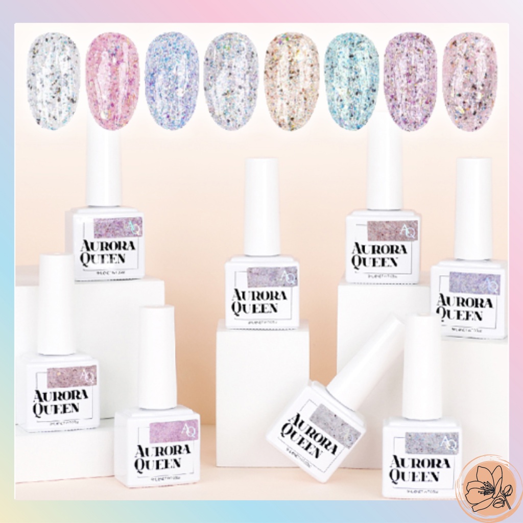 DGEL x Aurora Queen Glitter Gel Nail AQ 65~88