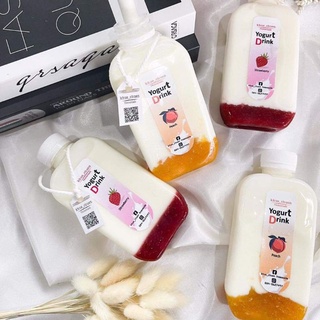 พร้อมส่ง ใหม่!! ขวดพลาสติก PET ทรงเกาหลีเหลี่ยมแบน  250 ml พร้อมฝา