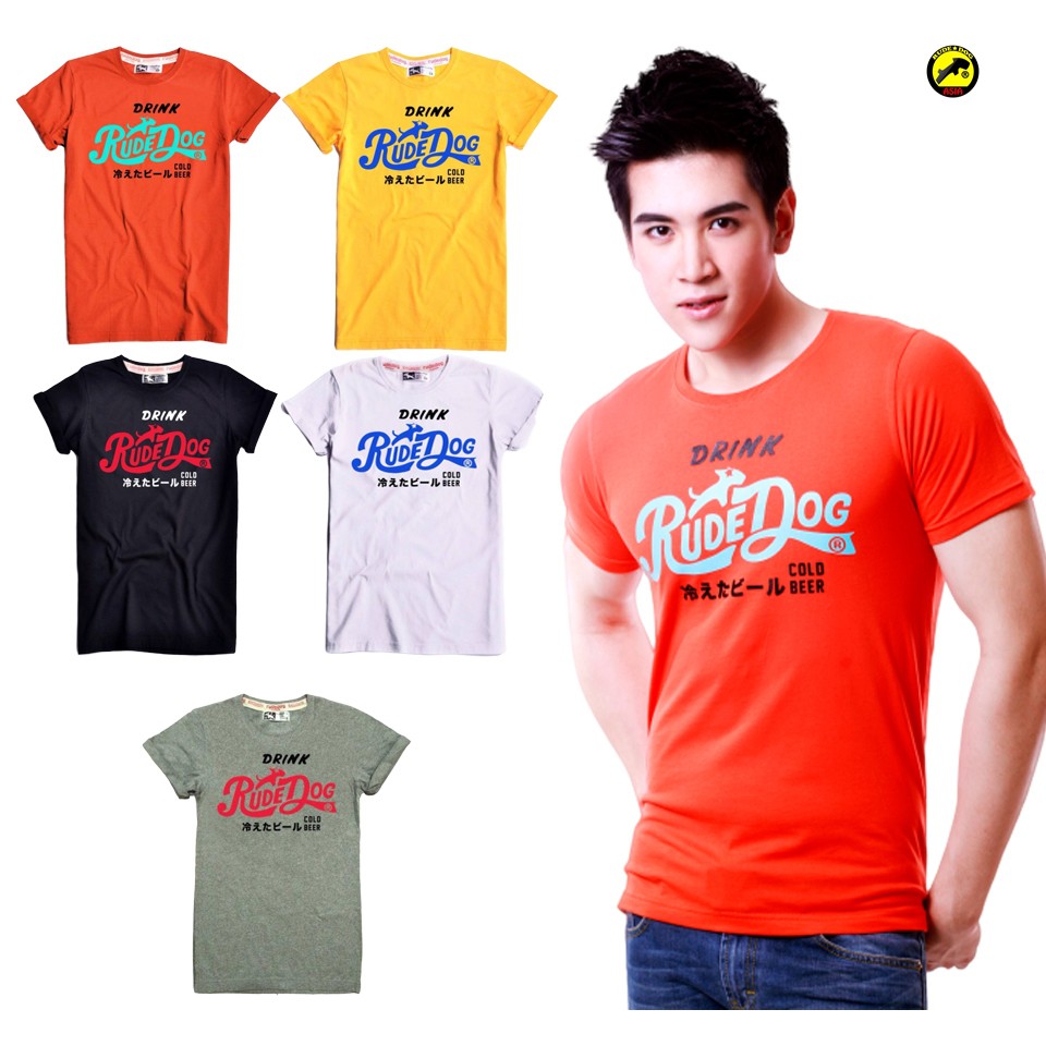 rudedog T-shirt เสื้อยืด รุ่น Cold Beer รวมสี LImited Edition คอกลม แฟชั่น ลายสกรีน ผ้าฝ้าย cotton ฟ