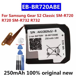 แบตเตอรี่ EB-BR720ABE สำหรับSamsungเกียร์S2 S2คลาสสิกR720เกียร์S2คลาสสิกR732 BR720สมาร์ทนาฬิกาแบตเตอรี่