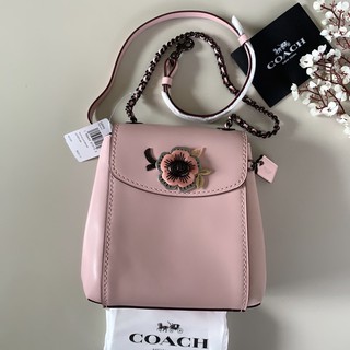 พร้อมส่งกระเป๋าCoachแท้💯 COACH PARKER CONVERTIBLE BACKPACK 16 WITH TEA ROSE STONES (COACH 52995)BLOSSOM/PEWTER