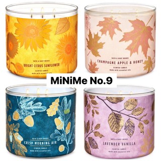 ✨Set7/7✨BBW เทียนหอม Bath and Body Works White Barn 3 Wicks Candle ขนาดใหญ่ 411g.