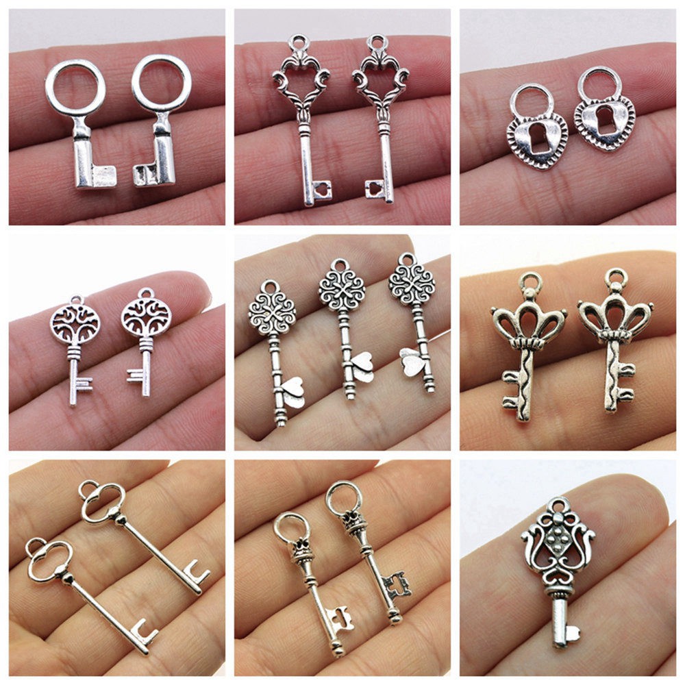จี้กุญแจล็อค สําหรับทําเครื่องประดับ แฮนด์เมด Diy