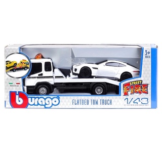 1/43 Street Fire รุ่น Flatbed Tow Truck (White) Toy for Kids [Bburago]