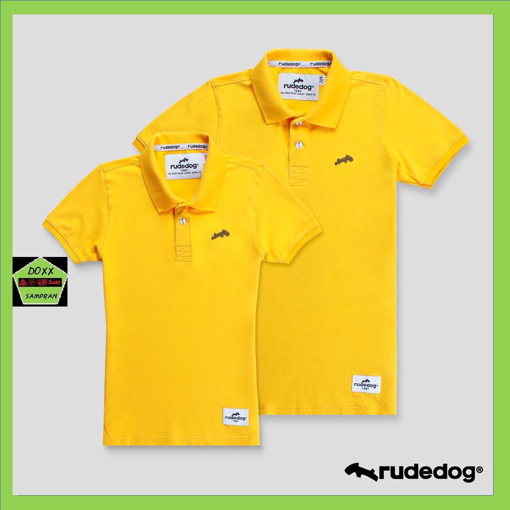 Rudedog เสื้อโปโล ชาย หญิง รุ่น Backslash สีเหลือง