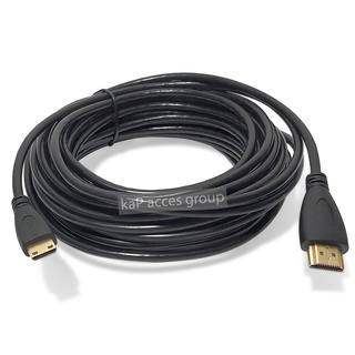 สายต่อสัญญาณ HDMI to mini HDMI Cable มินิ hdmi สายเสียบกล้อง เข้าจอมอนิเตอร์ HDTV สัญญาณภาพและเสียง 1.8/3/5/10เมตร