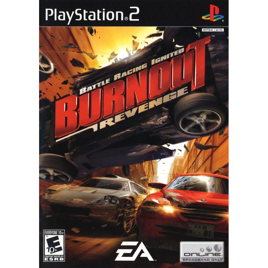 แผ่นเกมส์PS2 Burnout Revenge ps2 แผ่นไรท์ เกมเพล2 รถแข่ง burnout ps2