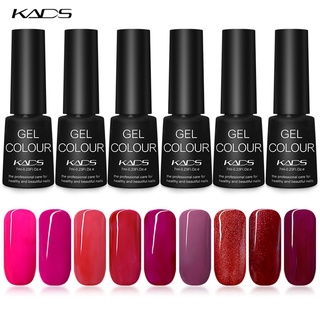 KADS 7ml สีแดง 16 สี Series เจลเล็บ Polish Soak Off UV LED เล็บเจลเล็บเล็บ Art Lacquer เคลือบเงา