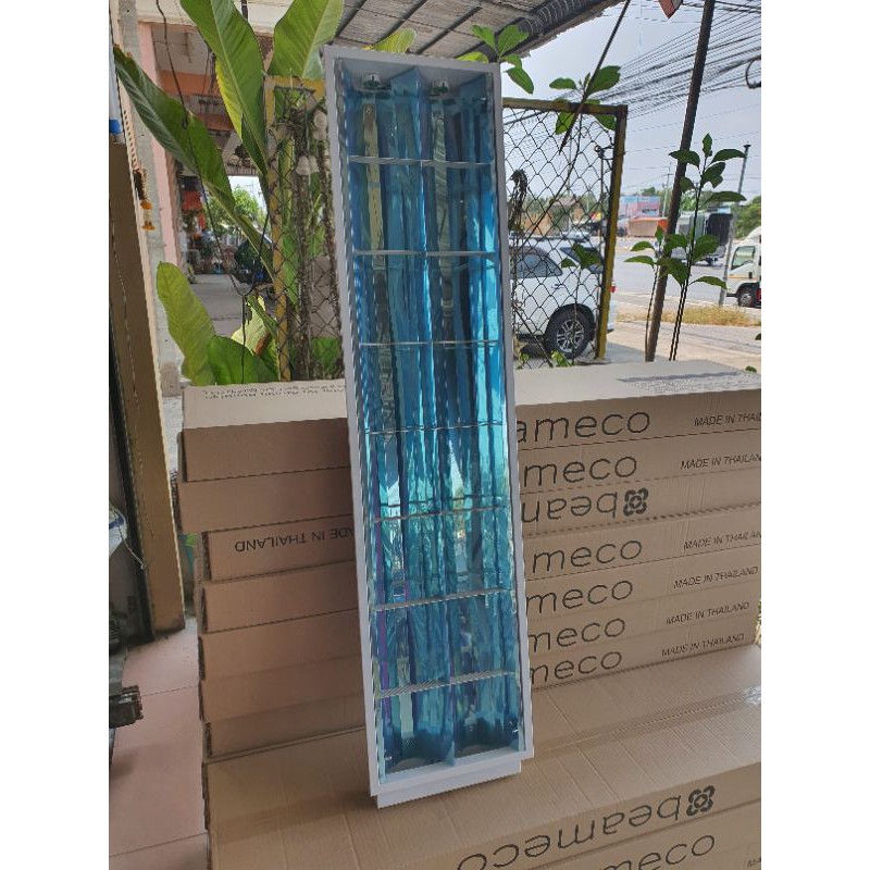 โคมตะแกรงฝังฝ้า 2x36 ขนาด30x120cm.โคมเปล่า