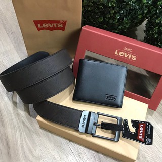 ซื้อ1ได้ถึง2! LEVI’S REAL LEATHER BELT &amp; WALLET VALUE PACK เซทสุดคุ้ม! ทั้งกระเป๋าสตางค์พับสองตอนและเข็มขัด