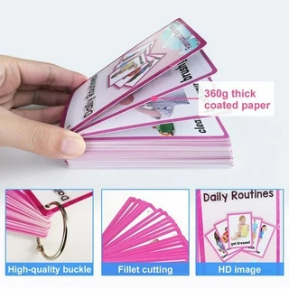 45Pcs Daily Routines Cognitive Card Learn English Word Literacy Game Education Kid Toy Smart Reading Pen