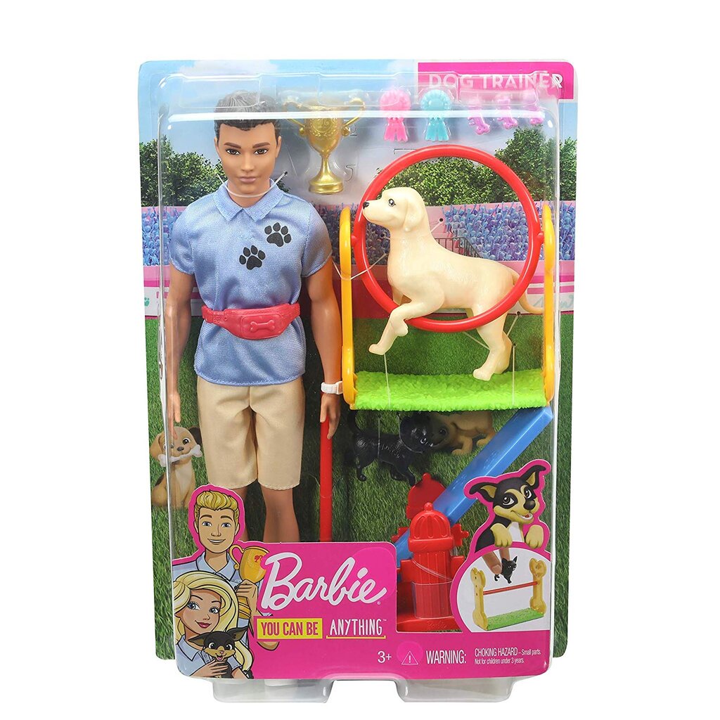 Barbie Ken Dog Trainer Playset Nacw 30ex ตุ๊กตา ผู้ชาย เคน ฝึกสุนัข บาร์บี้ ของแท้