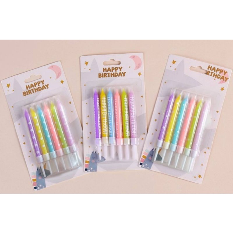 เทียนวันเกิดสกรีนลายมี3แบบ(C-SN04)