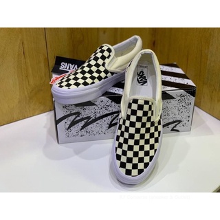 🚩  Slip On  Vault OG LX Classic Checkerboard Black White สลิปออนตารางหมากรุก สินค้าพร้อมกล่องป้ายแท็ก