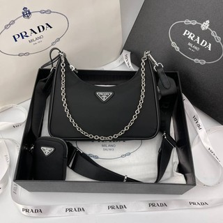 Prada Re-Edition 2005 สีดำ Grade vip Size 23 cm อปก.Fullboxset