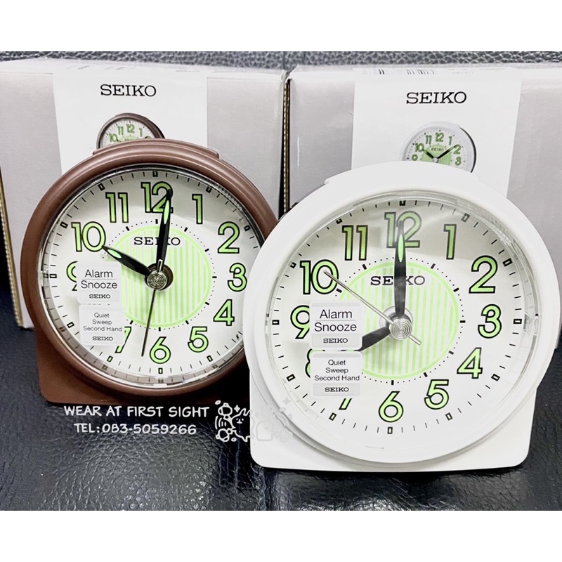 นาฬิกาปลุก SEIKO ALARM CLOCK รุ่น QHE177 Snooze มีไฟ รับประกันศูนย์1ปี - ปลุก ไซโก้ QHE177B , QHE177W