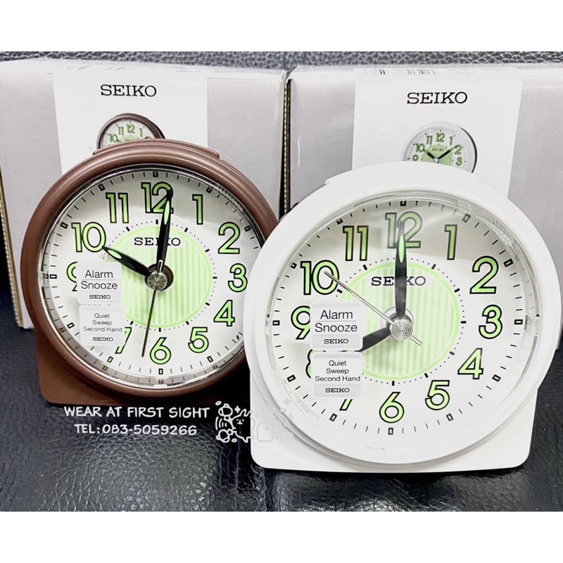 นาฬิกาปลุก SEIKO ALARM CLOCK รุ่น QHE177 Snooze มีไฟ รับประกันศูนย์1ปี - ปลุก ไซโก้ QHE177B , QHE177