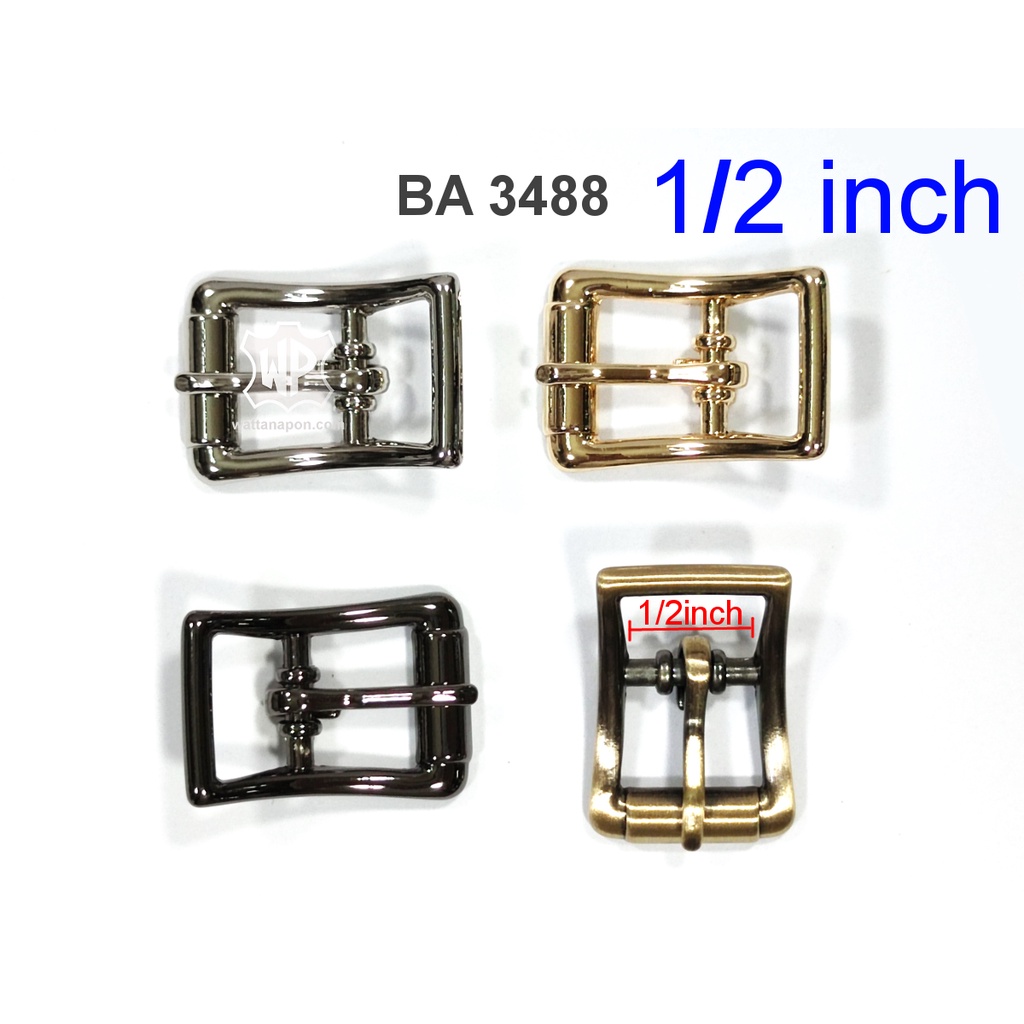BA 3488 หัวเข็มขัด สำหรับสายหนังขนาดครึ่งนิ้ว(1/2") 1ชิ้น