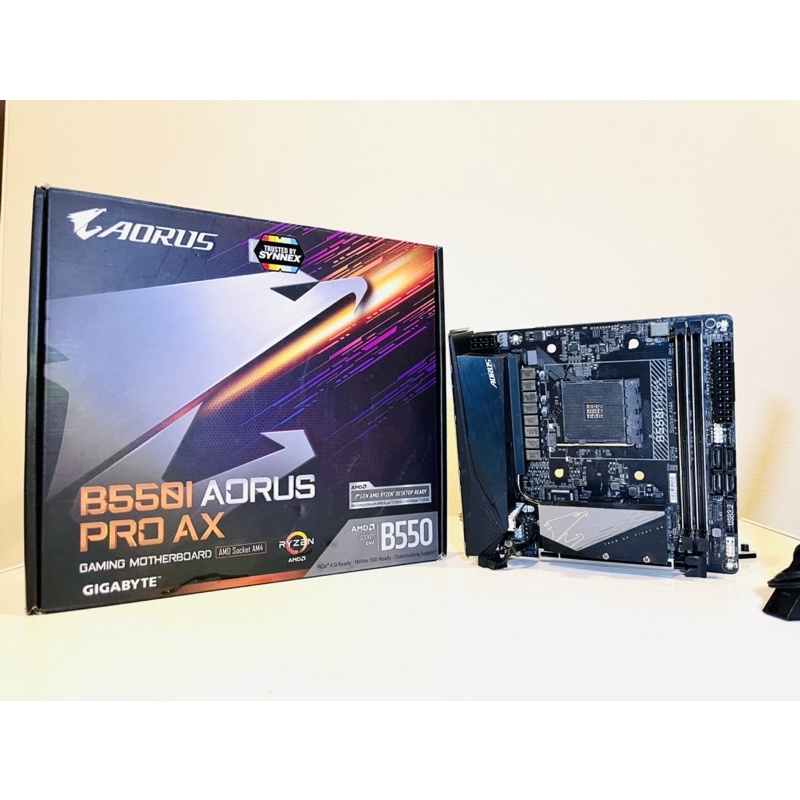 เมนบอร์ด GIGABYTE B550I AORUS PRO AX Mini ITX AM4 มือ 2