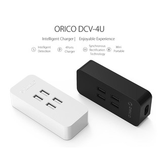 (DCV-4U-US)ORICO USB Charger 4 Ports Mini Smart charger 5V2.4A *4 Max Output 20W Desktop Charger Black US Plug