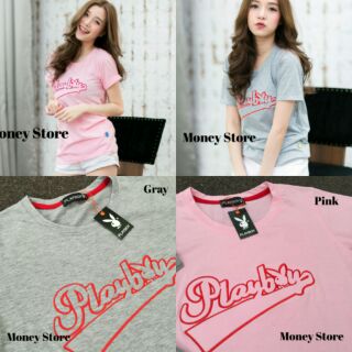 เสื้อยืดPlayboy 2สีมาใหม่พร้อมส่งค่า