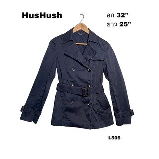 HusHush Trench Coats  เสื้อเทรนซ์โค้ทแบรนด์ญี่ปุ่น  อก 32 ยาว 25 นิ้ว  L506.b4 Jacket เสื้อกันหนาว เสื้อแจ็คเก็ต