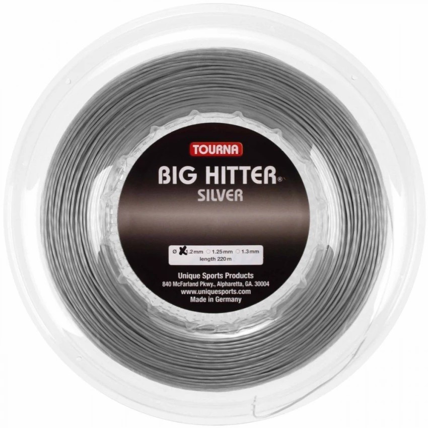 TOURNA BIG HITTER เอ็นไม้เทนนิส Silver REEL-(660 ft/200 m) tennis string