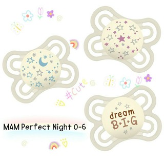 MAM จุกหลอก รุ่น Perfect NIGHT 2-6m 1 ชิ้น (มี 2 สี)_A402