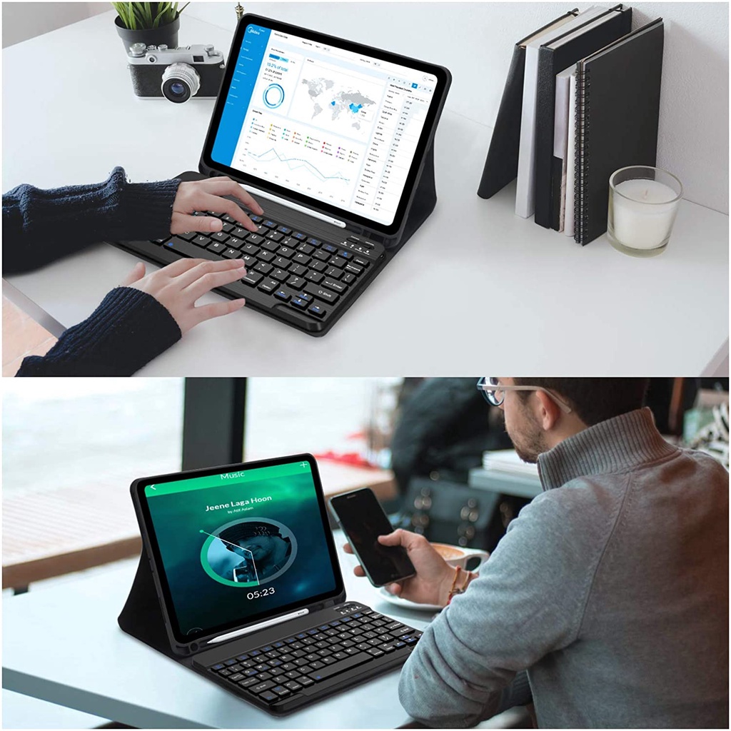 แป้นพิมพ์ ไทย/อังกฤษ iPad Air 4 10.9 Keyboard Case Touchpad RGB 7 Color - เคสคีย์บอร์ด iPad  Pro 11 inch 2021/2020