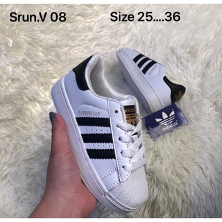 🐼รองเท้าเด็กAd!Das superstar 🐹🐰SIZE.25-36 มี 2 สี  ทรงสวยใส่ สบาย น้ำหนักเบานุ่ม พร้อมส่ง🚀