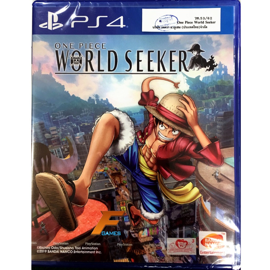 PS4  One Piece: World Seeker (Zone3/Asia)( English ) แผ่นเกม ของแท้ มือ1 มือหนึ่ง ของใหม่ ในซีล แผ่น