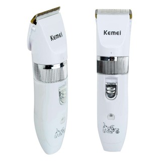 Kemei KM-107 ปัตตาเลี่ยนตัดขนสุนัขและขนสัตว์ แบตตาเลี่ยนไร้สายแบบชาร์จ ใบมีดเซรามิก ตัดขนสุนัข