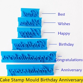 6 PCS Cookie Cake Stamp Mould DIY Alphabet Letter Fondant Mold Biscuit Cake Decorating Tool