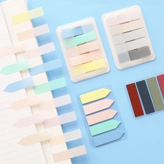 Macaroon PET โปร่งใสดัชนี Sticky Notes Morandi Sticky Post-it Notes Memo Index บุ๊คมาร์ค INS Simple ป้ายสติกเกอร์