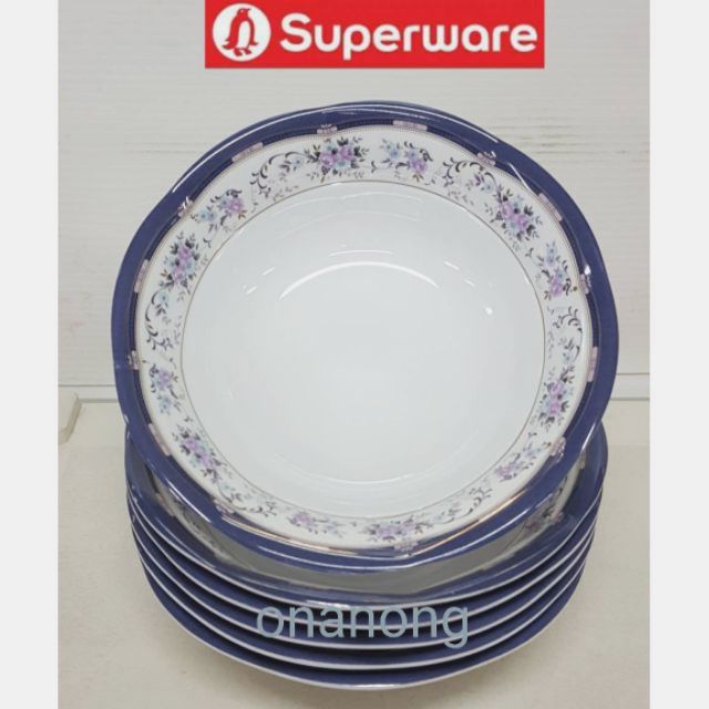 ซุปเปอร์แวร์ชาม6"=6ชิ้น (ถ้วยของหวาน)ลายลิตเติ้ล บูลเก้
