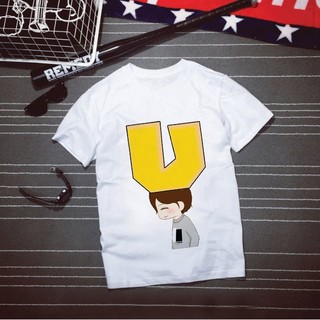 เสื้อยืดตัวอักษรภาษาอังกฤษน่ารักๆ ตัว U การ์ตูนชาย