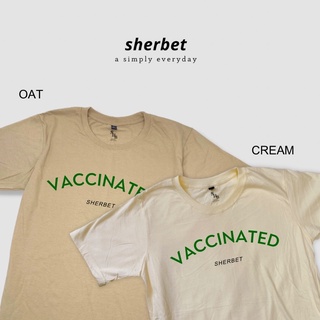 sherbettee|เสื้อยืดลาย vaccinated