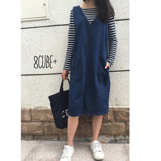 sleeveless tunic denim dress