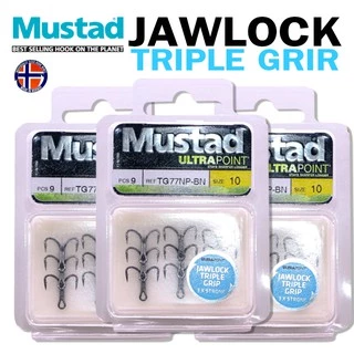 เบ็ด 3 ทาง Mustad JAWLOCK TRIPLE GRIP รหัส TG77