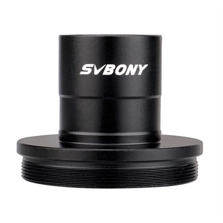 Svbony SV124 T-อะแดปเตอร์ สำหรับกล้องโทรทรรศน์ 0.965 ถึง M42 ด้ายชายพร้อมอะแดปเตอร์ Nikon หรือ Canon ทีริง สีดำ