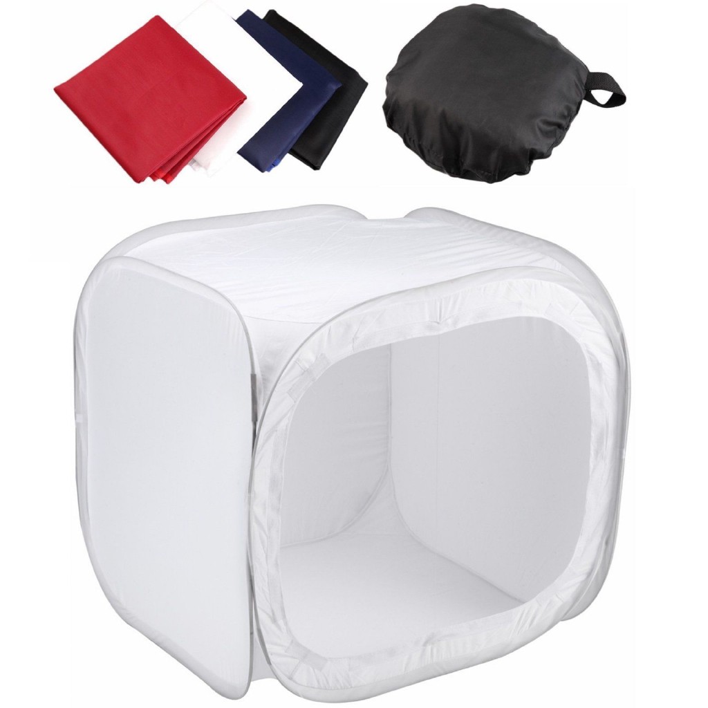 80cm 32" Portable Soft Shooting Box Cube Light Tent With 4 Backdrop Photo Studio